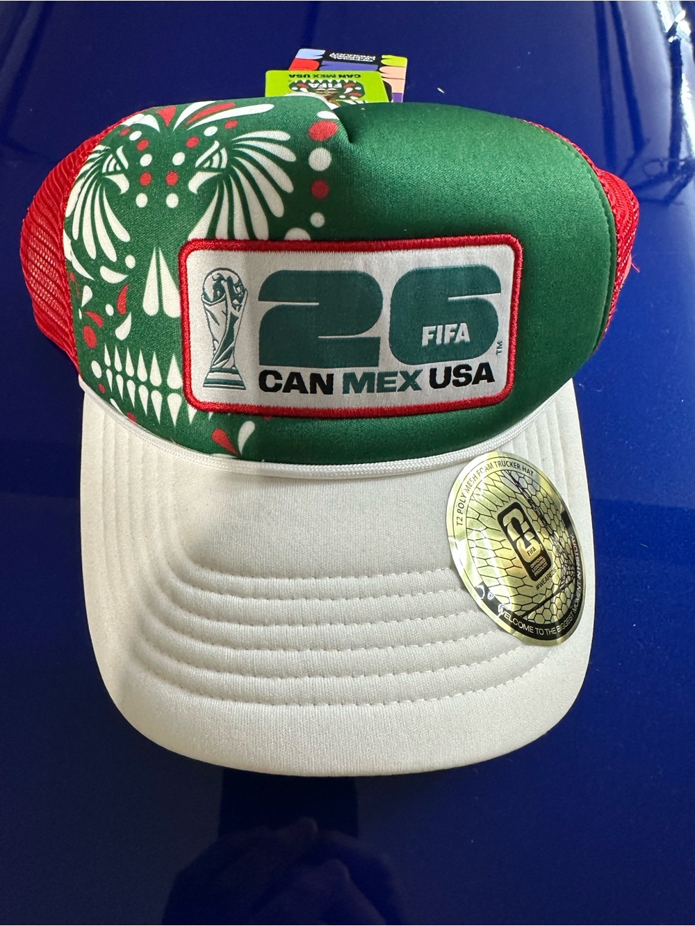 FIFA 26 CAN MEX USA Green & White Trucker Hat